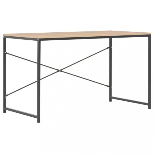 Psací stůl 120x60 cm dřevotříska / ocel Dekorhome - BAREVNÁ VARIANTA: Černá / dub