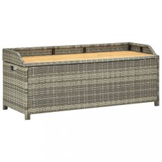 Zahradní lavice s úložným prostorem 120 cm polyratan