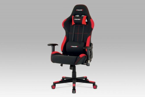 Kancelárska stolička KA-F02 látka / plast - BAREVNÁ VARIANTA: Červená