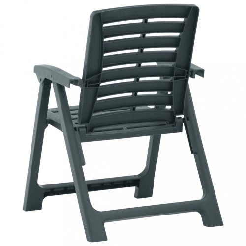 Skládací zahradní židle 4 ks plast Dekorhome - BAREVNÁ VARIANTA: Tmavě zelená
