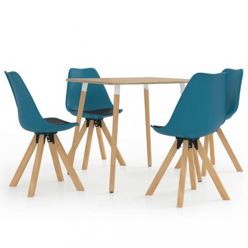 Jídelní set 4+1 buk / umělá kůže / plast Dekorhome