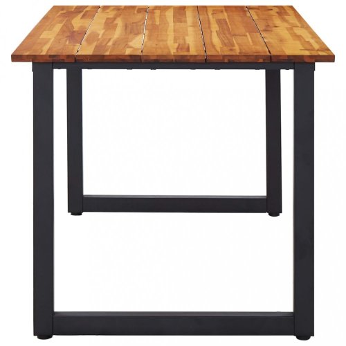 Záhradný stôl hnedá / čierna Dekorhome - ROZMER: 140x80x75 cm