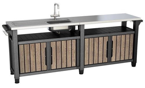 Záhradný stôl / skriňa s drezom UNITY CHEF 415L