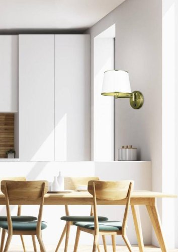 Patinovaná nastaviteľná nástenná lampa s vypínačom Ibis