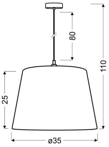 Závesná stropná lampa 1X60W E27 MIRAGE