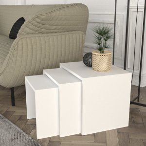 Sada odkladacích stolíkov (3 kusy) Zariel - White