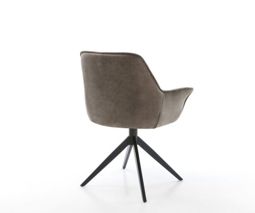 Otočná jedálenská stolička Kaira-Flex mikrovlákno taupe vintage