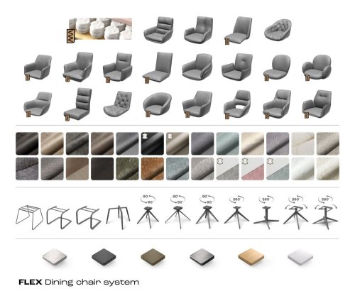 Jedálenská stolička Pejo-Flex tkanina svetlosivá krížová podstava