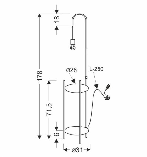Čierno-zelená stojaca lampa Walk