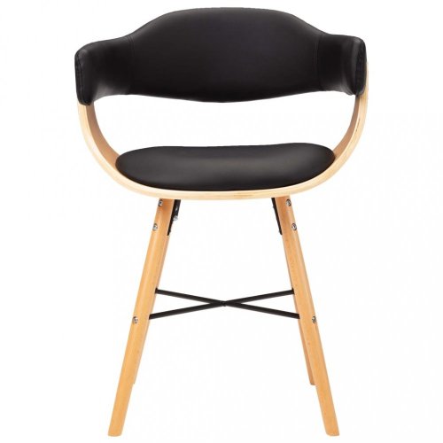 Jedálenská stolička 2 ks ohýbané drevo / umelá koža Dekorhome - BAREVNÁ VARIANTA: Čierna / hnedá