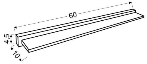 Kúpeľňová LED svietiaca páska chrómová oceľ 12W 60cm Sumo