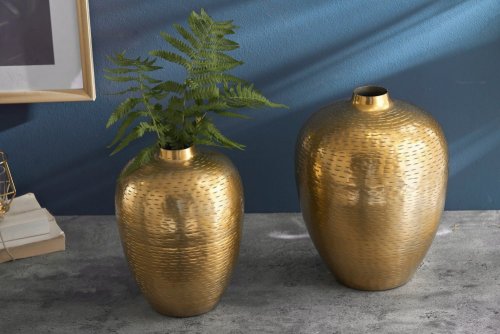 Stolní váza 2 ks SINIS Dekorhome - BAREVNÁ VARIANTA: Zlatá