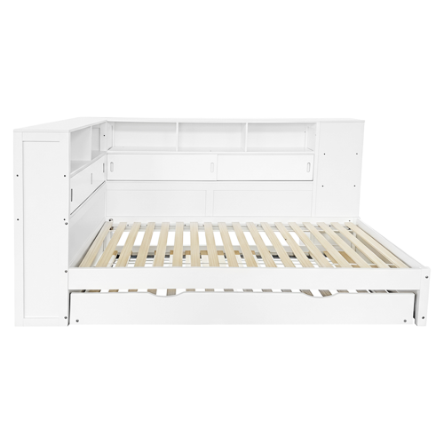 Posteľ s regálmi a prístelkou LENDON