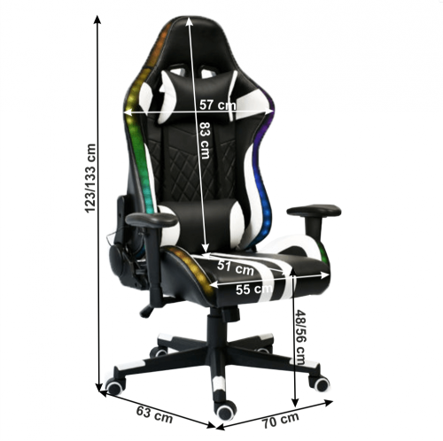 Herní křeslo ZOPA s RGB LED