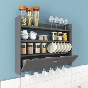 Kuchynská polica Knott - Anthracite