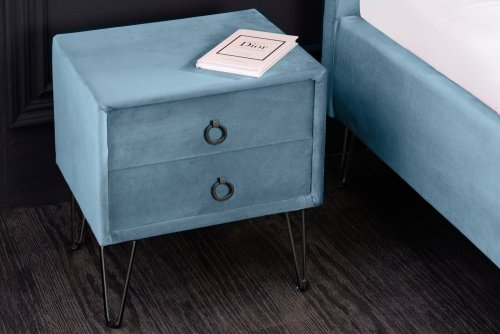 Noční stolek IMAS Dekorhome - BAREVNÁ VARIANTA: Modrá