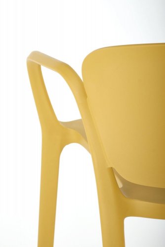 Stohovateľná jedálenská stolička K491 - BAREVNÁ VARIANTA: Horčicová