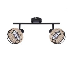 Juicy lampa sufitowa listwa czarny 2x40W E14 klosz czarny