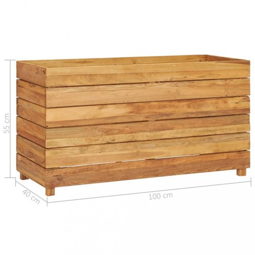 Zahradní truhlík teakové dřevo Dekorhome - ROZMĚR: 100x40x38 cm