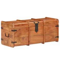 Úložná truhla masivní dřevo / kov Dekorhome