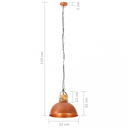 Závesná lampa 32 cm kov / mangovník Dekorhome - BAREVNÁ VARIANTA: Biela