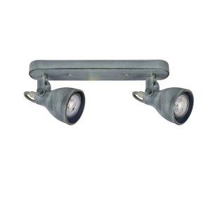 Nástěnná lampa 2X40W GU10 matně šedá, jasan