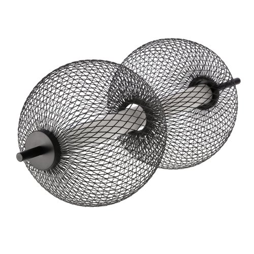 Závesná lampa PUMA s drôteným tienidlom a guľovými tienidlami 14 x 38 cm – dizajnové LED osvetlenie obývačky 3000K