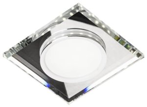 Stropní svítidlo chrom/bílé čtvercové LED SSP-22