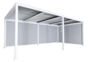 Bioklimatická pergola HWC-L46 3x6 se 3 bočními stěnami