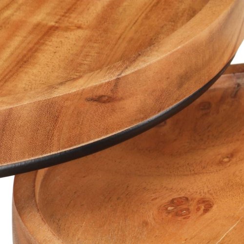 Odkladací stolík 2 ks drevo / kov Dekorhome - DEKOR: Mangovníkové drevo