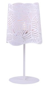 Stolní lampa Maracana z bílého kovu