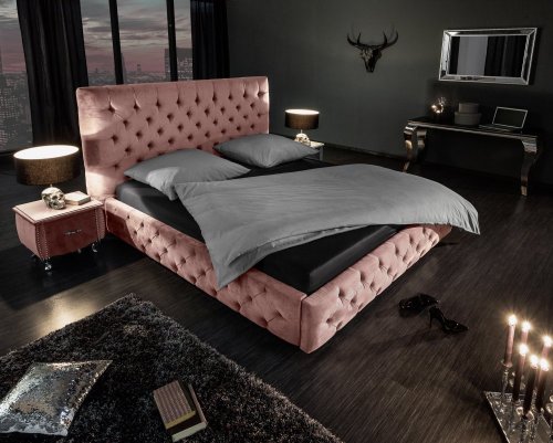 Chesterfield posteľ PALLAS 160 Dekorhome - BAREVNÁ VARIANTA: Ružová