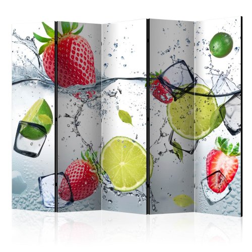 Paraván Fruit cocktail Dekorhome - ROZMER: 135x172 cm (3-dielny)