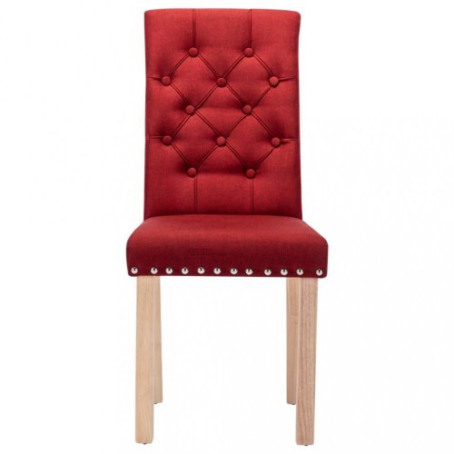 Jídelní židle 2 ks látka / dřevo Dekorhome - BAREVNÁ VARIANTA: Vínová