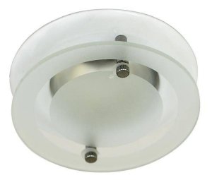 Pevné stropné svietidlo biele so sklom OZS-07