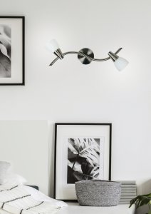 Nástenná svietiaca páska 2X40W G9 matná/chróm biela SELIA