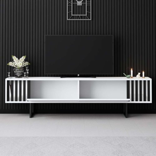 TV stolek Chrome Line - White, Black