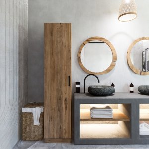 Šatníková skriňa Yaman 1 Door - Walnut