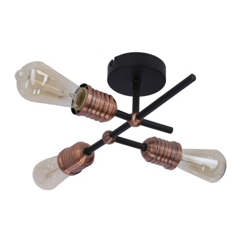 Stropní lampa Kirimu 3xE27 černá