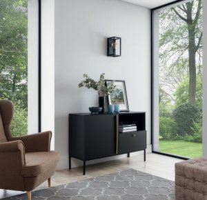 Furtim 15x30x17cm nástenné svietidlo 1 čierny