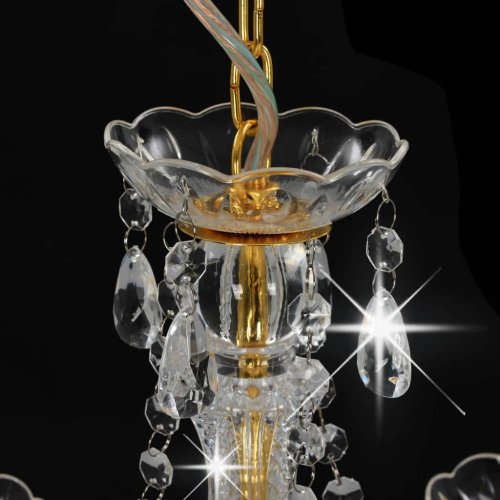 Závesná lampa luster 3 x E14 Dekorhome - BAREVNÁ VARIANTA: Zlatá