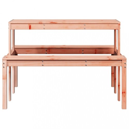 Piknikový stůl 110 x 134 x 75 cm masivní dřevo douglasky