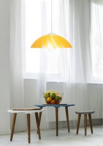Stropní lampa závěsná kamila e27 žlutá
