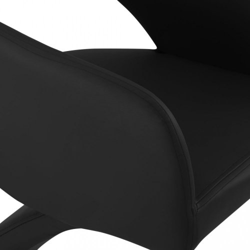 Jídelní židle 4 ks umělá kůže / chrom Dekorhome - BAREVNÁ VARIANTA: Černá
