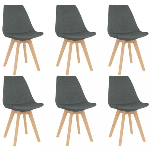 Jídelní set 6+1 buk / látka / plast Dekorhome