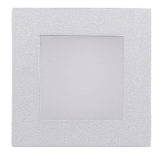 Štvorcové schodiskové svietidlo striebornej ocele G4 MS-09