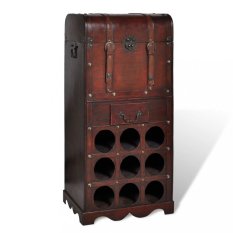 Stojan na víno na 9 lahví s úložným prostorem Dekorhome