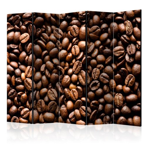 Paraván Roasted coffee beans Dekorhome - ROZMER: 225x172 cm (5-dielny)