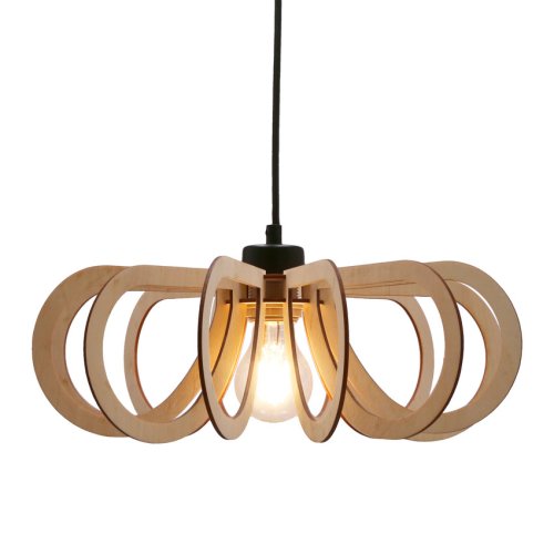 Závesná lampa Eco 5 1x40W E27 drevené tienidlo