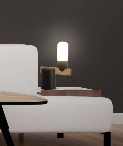 Nástěnná lampa černáLED 5,4W 20cm Sakai Ledea
